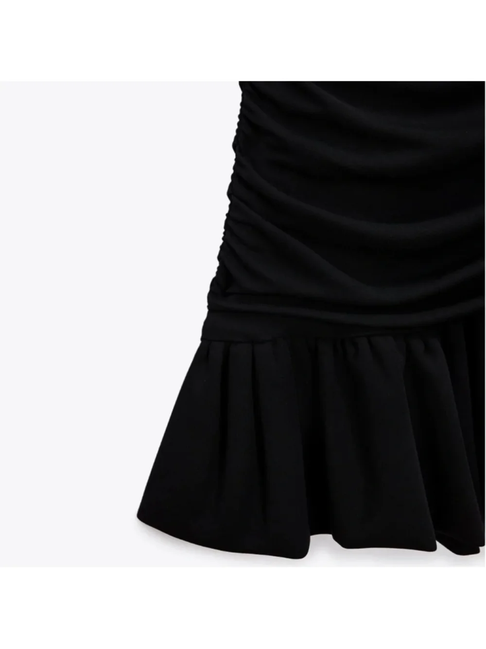 Zara Ruffled Ruched Dress Size S - Picture 4 of 7